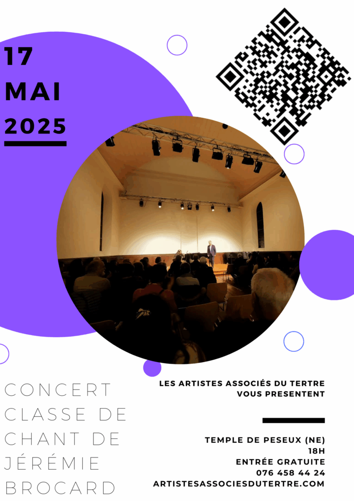 Prochain concert de la classe de chant de Jérémie Brocard
